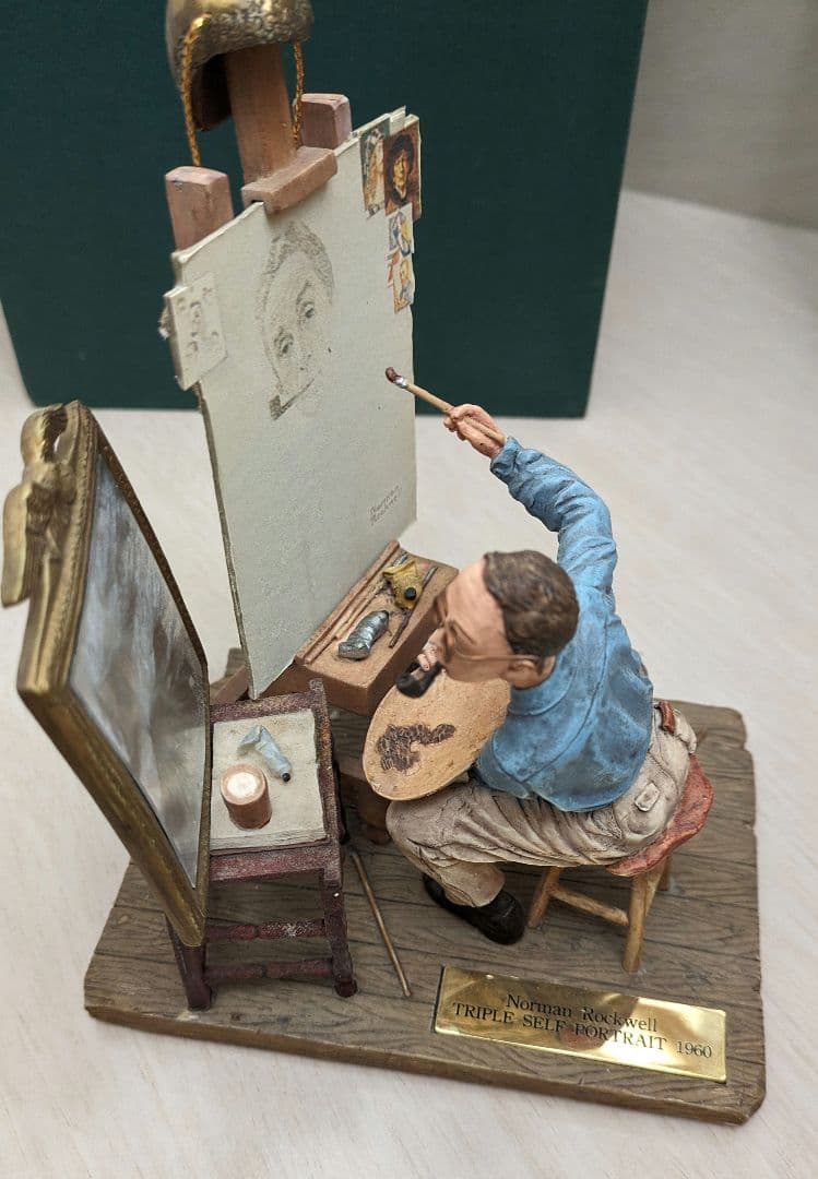 Norman RockwellフィギュアTRIPLE SELF PORTRAIT