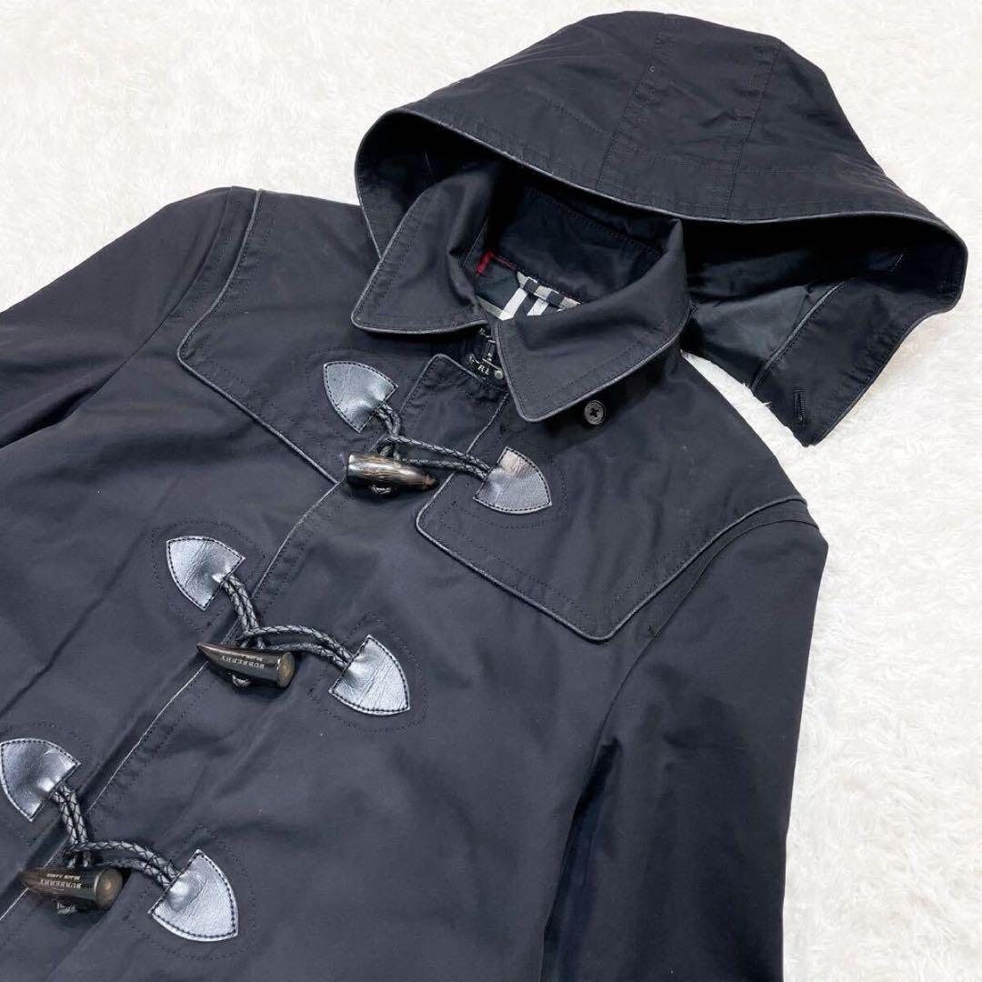 未使用級BURBERRY ノバチェック　極暖　ダッフルコート 　ブラック　大人気