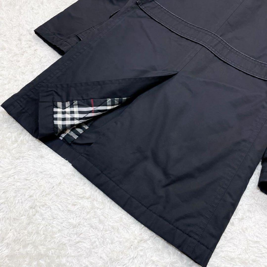 未使用級BURBERRY ノバチェック　極暖　ダッフルコート 　ブラック　大人気