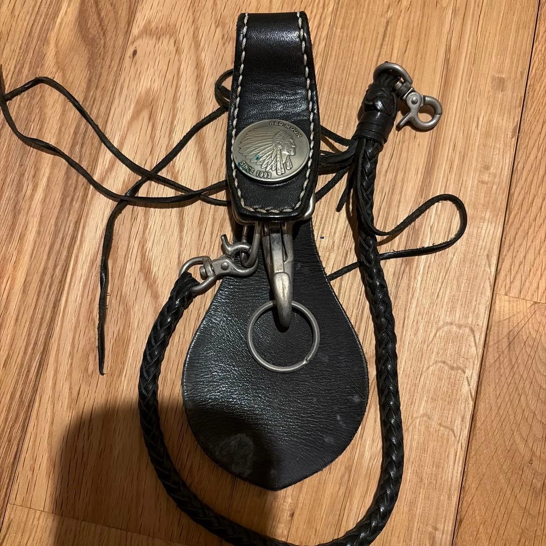 レッドムーン　 ブラックレザー ウォレットチェーン