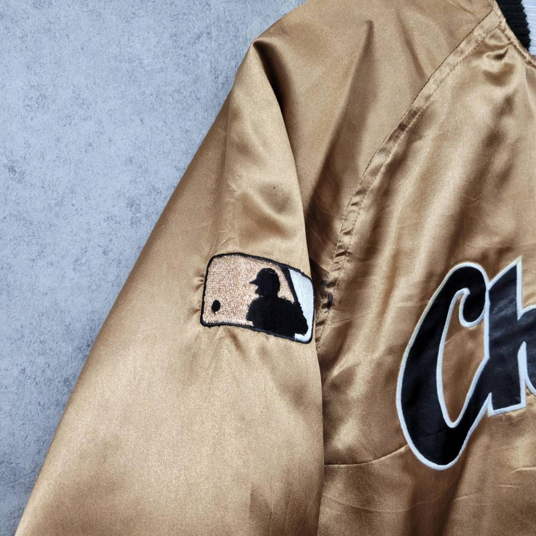 【90s 古着】MLB シカゴホワイトソックス 刺繍 中綿 ナイロンスタジャン