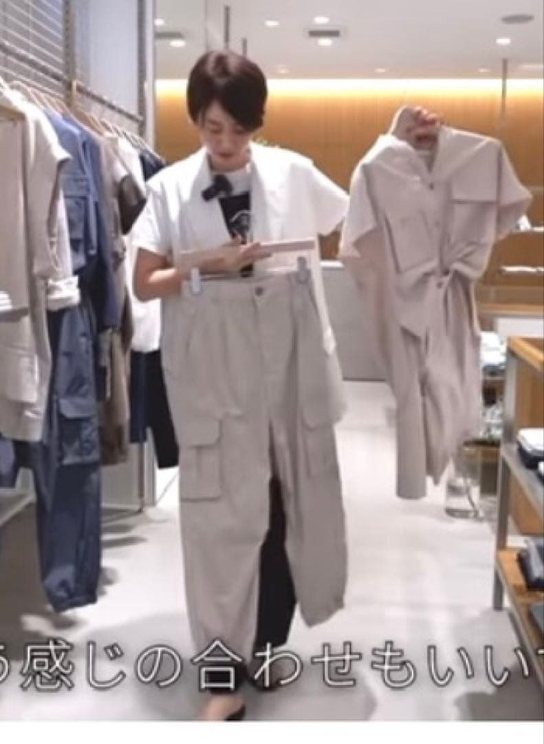 タグ付き新品　スリードッツ　カーゴパンツ　五明祐子さん着用