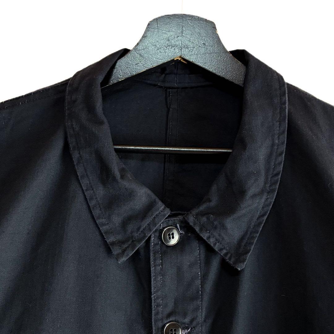 良品 フランス ヴィンテージ 丸襟 HBT ワークジャケット カバーオール