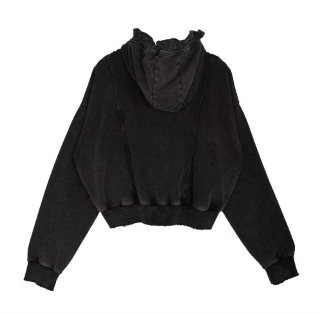Ameri OYSTER SILHOUETTE HOODIE ブラック