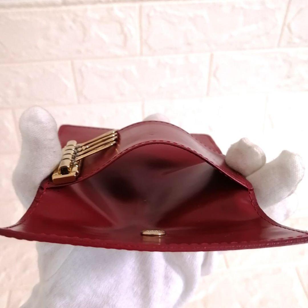 きゅうり　LOUIS VUITTON ヴェルニ　4連キーケース　レッド