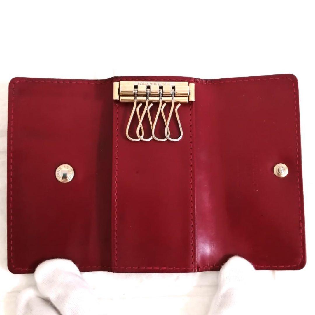 きゅうり　LOUIS VUITTON ヴェルニ　4連キーケース　レッド