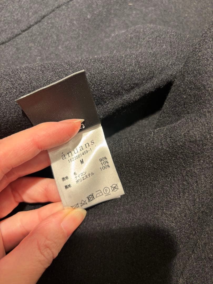 ※値下げ不可※ ánuans Vウールダブルクロスリバーショートジャケット　黒