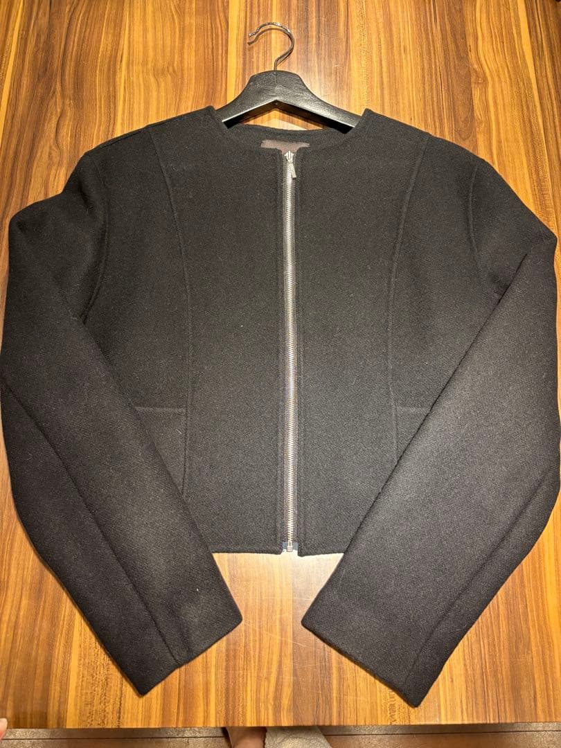 ※値下げ不可※ ánuans Vウールダブルクロスリバーショートジャケット　黒