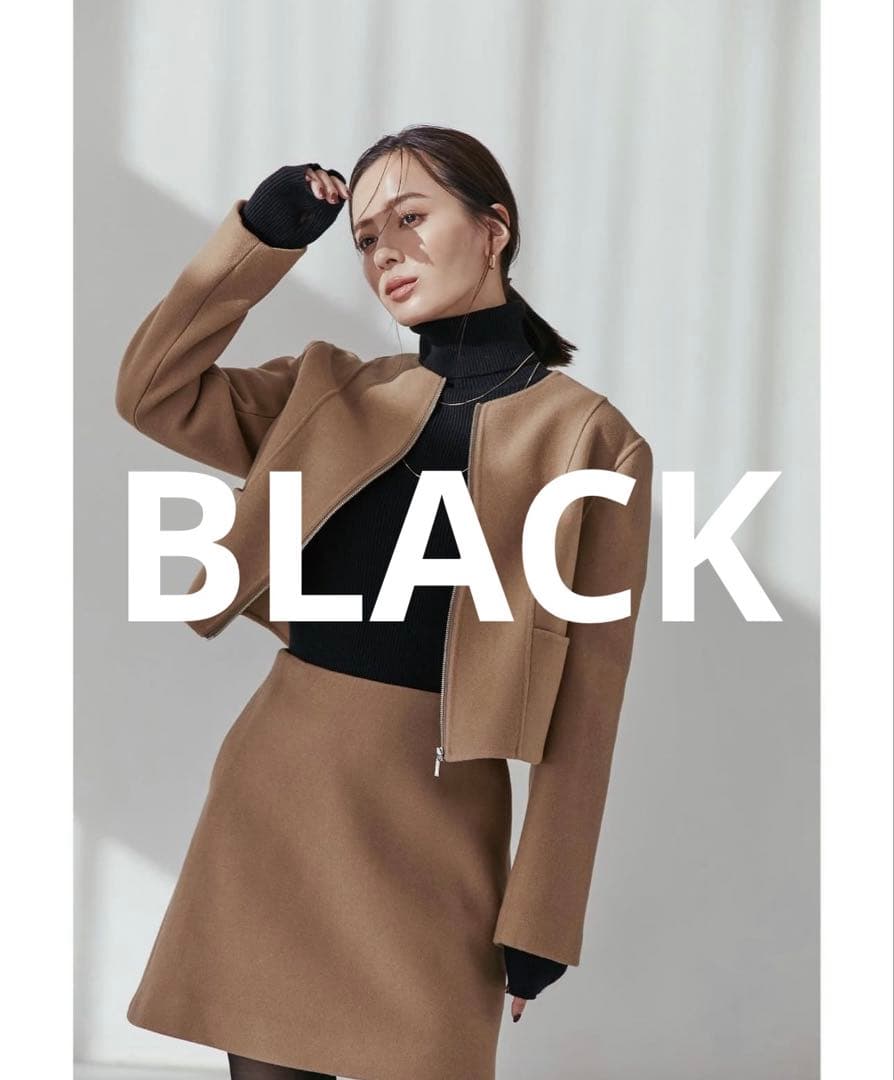 ※値下げ不可※ ánuans Vウールダブルクロスリバーショートジャケット　黒