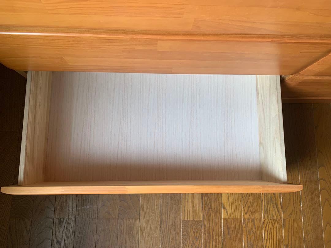 天然木　チェスト120 4段8杯　引き出し収納　三友ファニチャー　木製　タンス