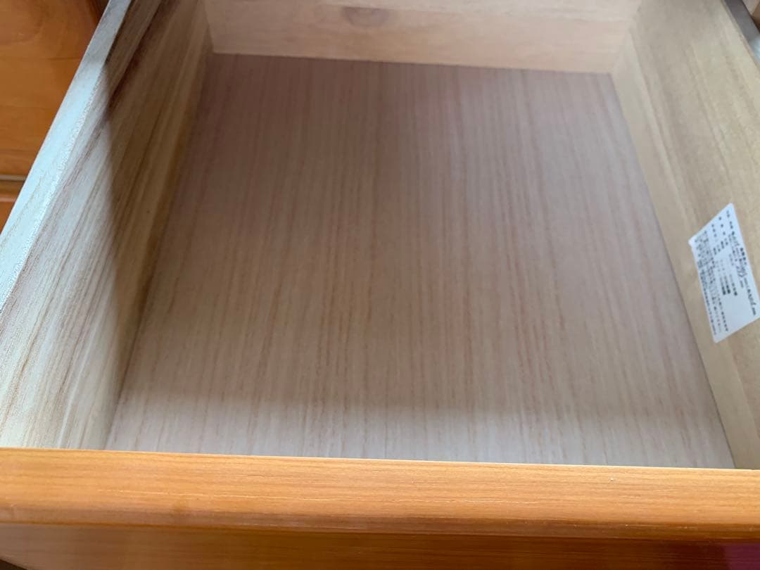 天然木　チェスト120 4段8杯　引き出し収納　三友ファニチャー　木製　タンス