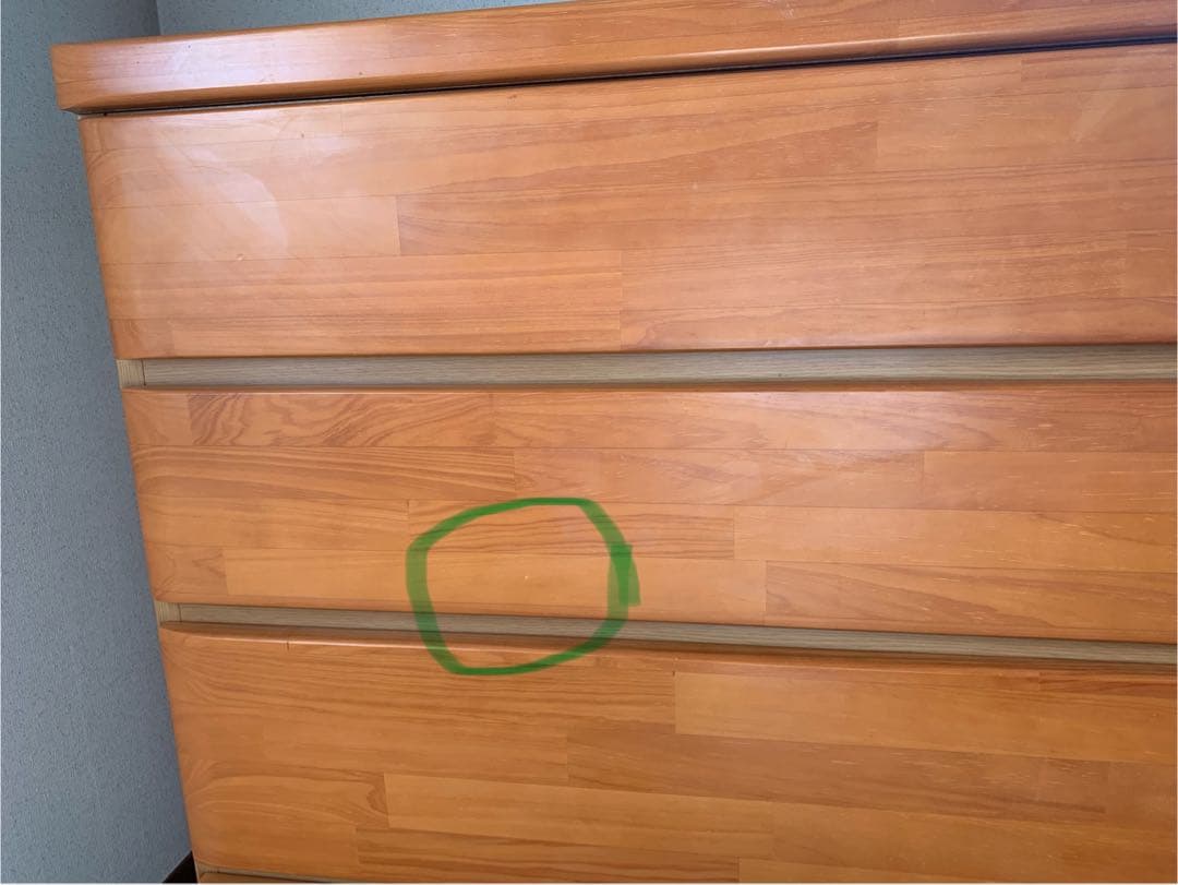 天然木　チェスト120 4段8杯　引き出し収納　三友ファニチャー　木製　タンス