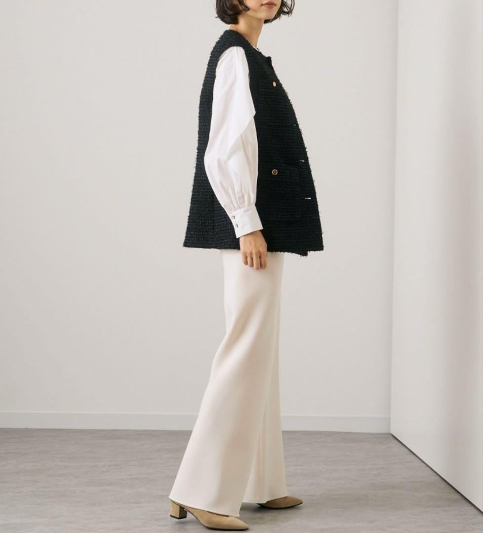 【お値下げ不可】カラミウールツイードポケットジレ ANAYI アナイ