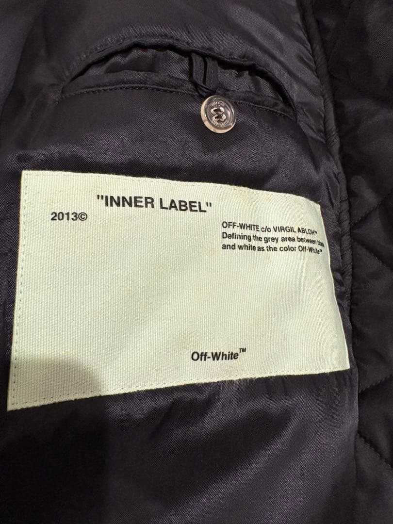 off-white オフホワイト ボンバージャケット 中綿 BTS着用 S 黒