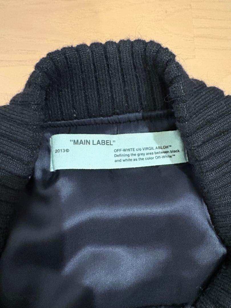 off-white オフホワイト ボンバージャケット 中綿 BTS着用 S 黒
