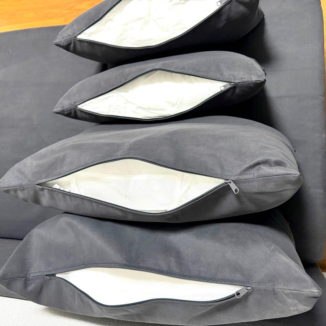 【kei】 IKEAソーデルハムン コンパクト3人掛　サムスタダークグレー