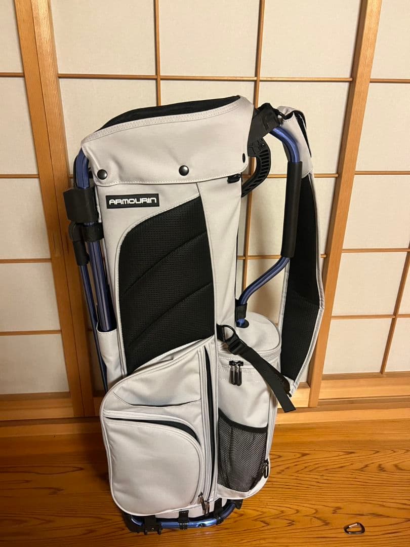 【極美品】ARMOURAN キャディバッグ●9型 グレー・ベッドカバー付き‼️