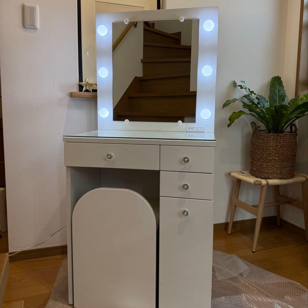 LEDライト付 ドレッサー 女優ミラー 東京インテリア