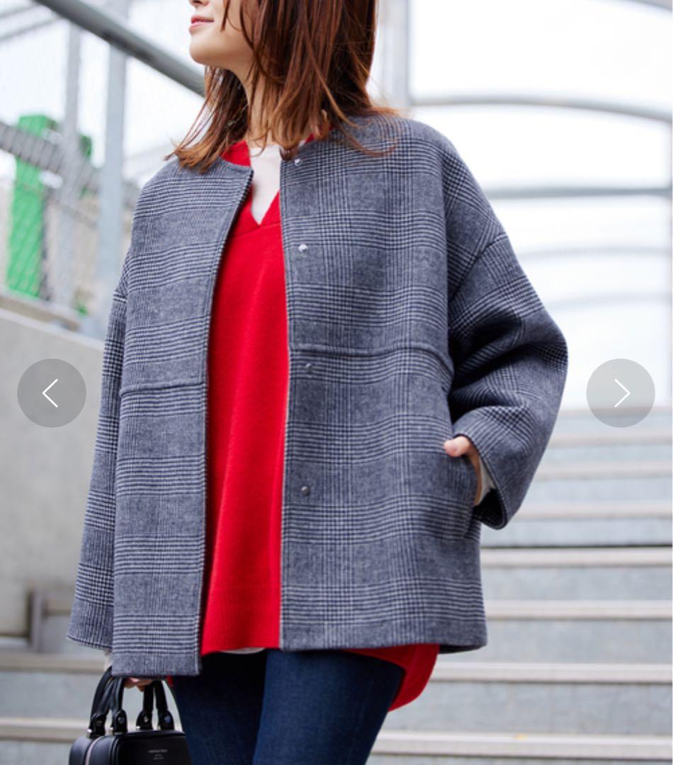 ☆ほぼ未使用 journalstandard ビーバーノーカラーショートコート☆