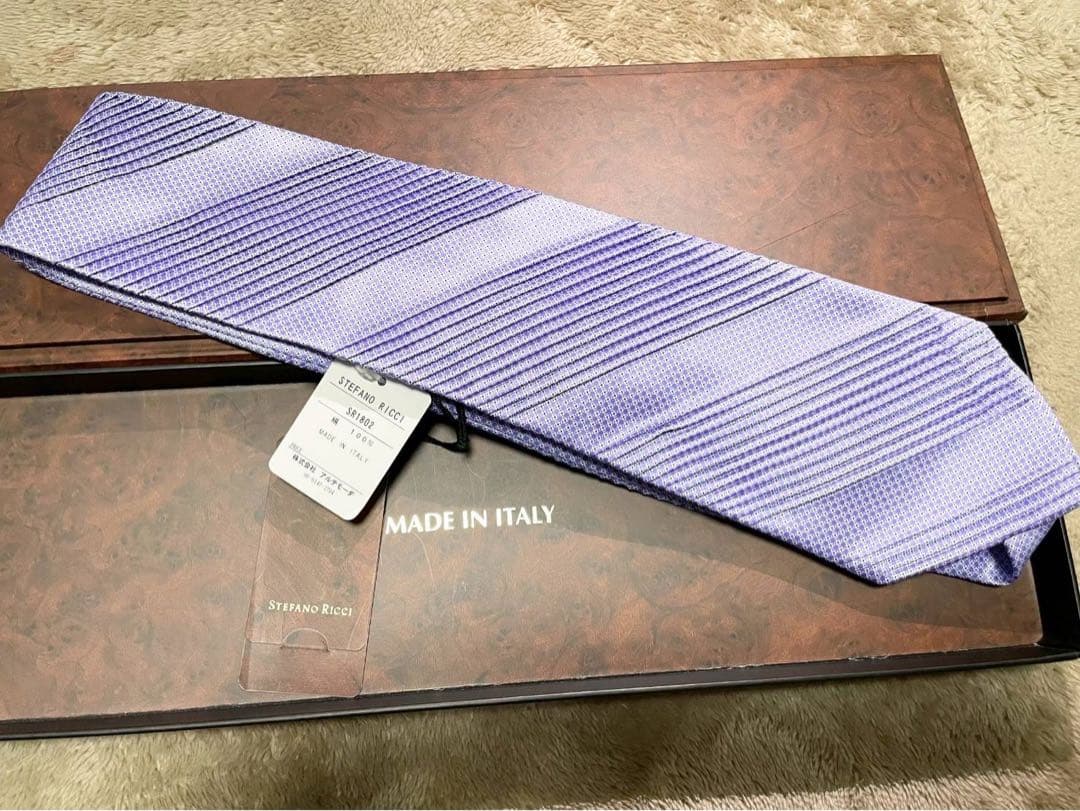 STEFANO RICCI ラベンダー ネクタイ