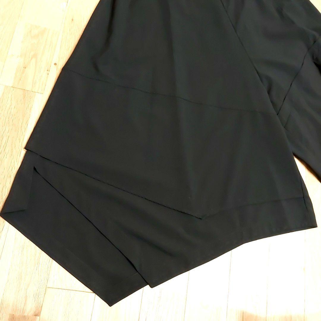 タグ付【MOYURU 萌】モユル 変形パンツ アシンメトリー ウエストゴム 黒