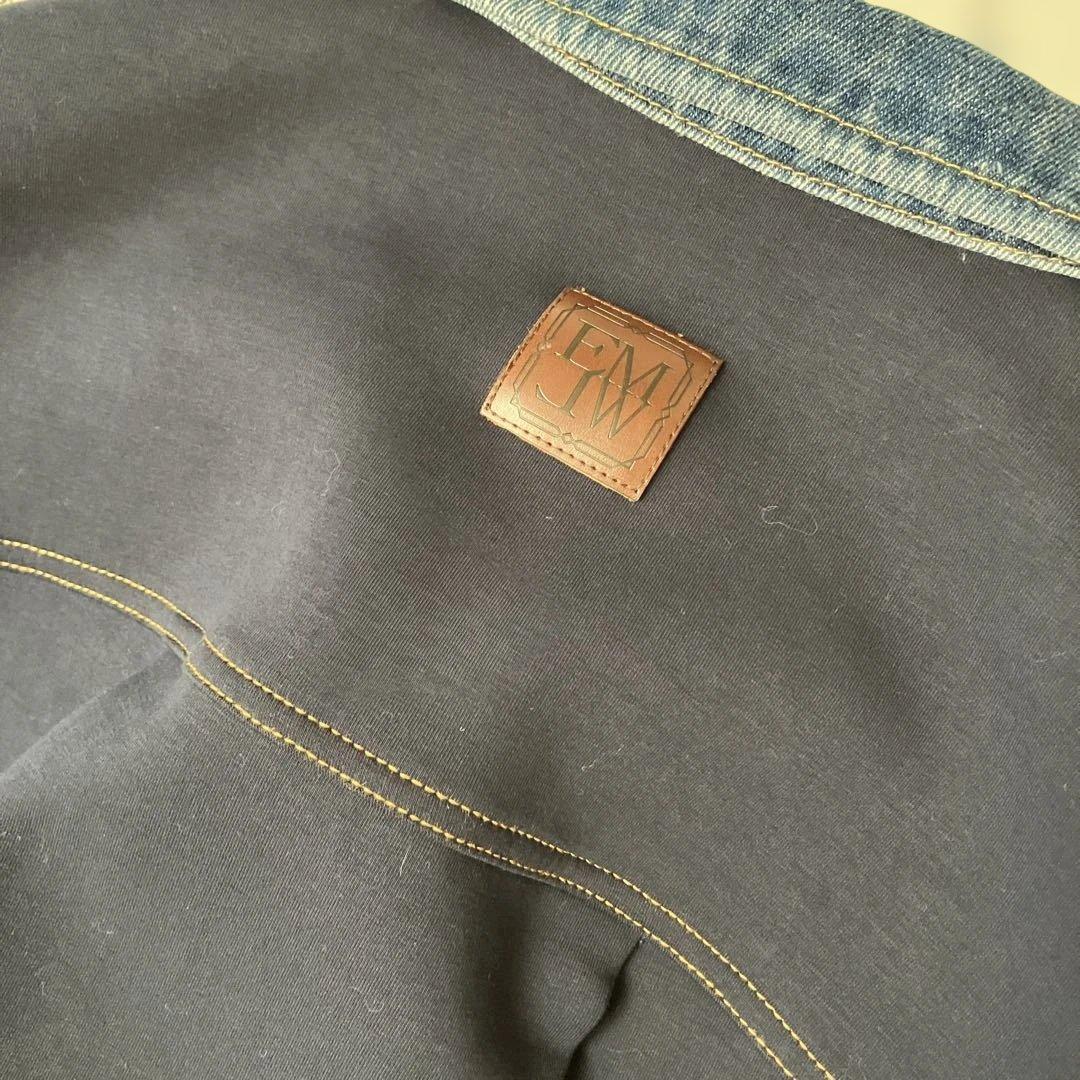 ¥18,480 eimee lawデニムトリム ダンボール&ストライプジャケット