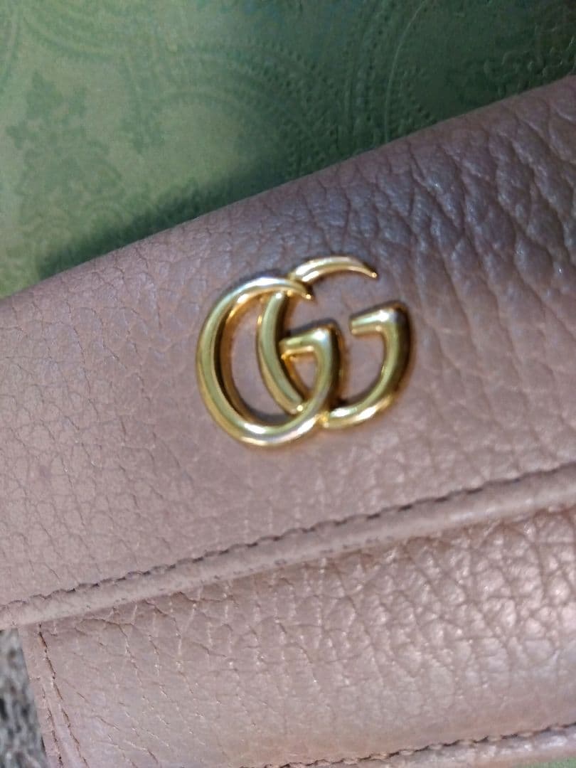 GUCCI ミ二財布 レザー 三つ折り財布 GGマーモント