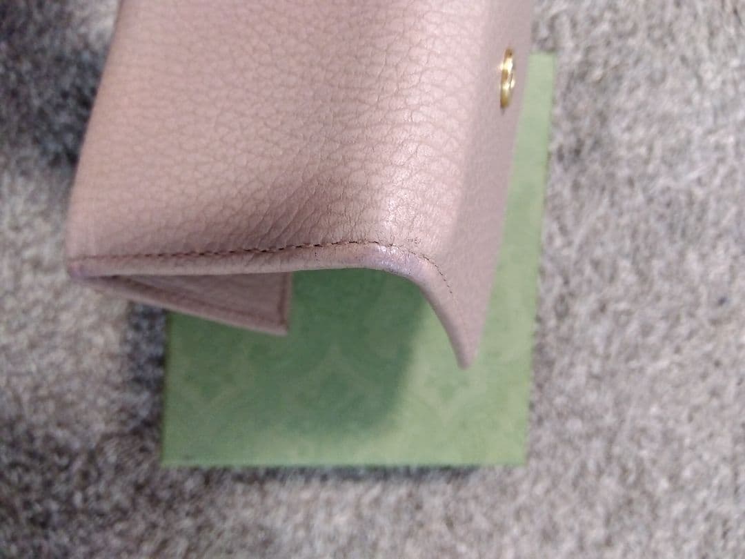 GUCCI ミ二財布 レザー 三つ折り財布 GGマーモント