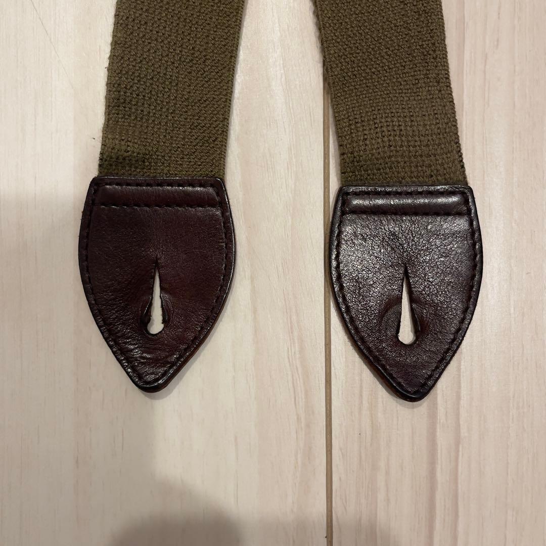 Nigel Cabournサスペンダー オリーブグリーン×ブラウン ゴム×レザー