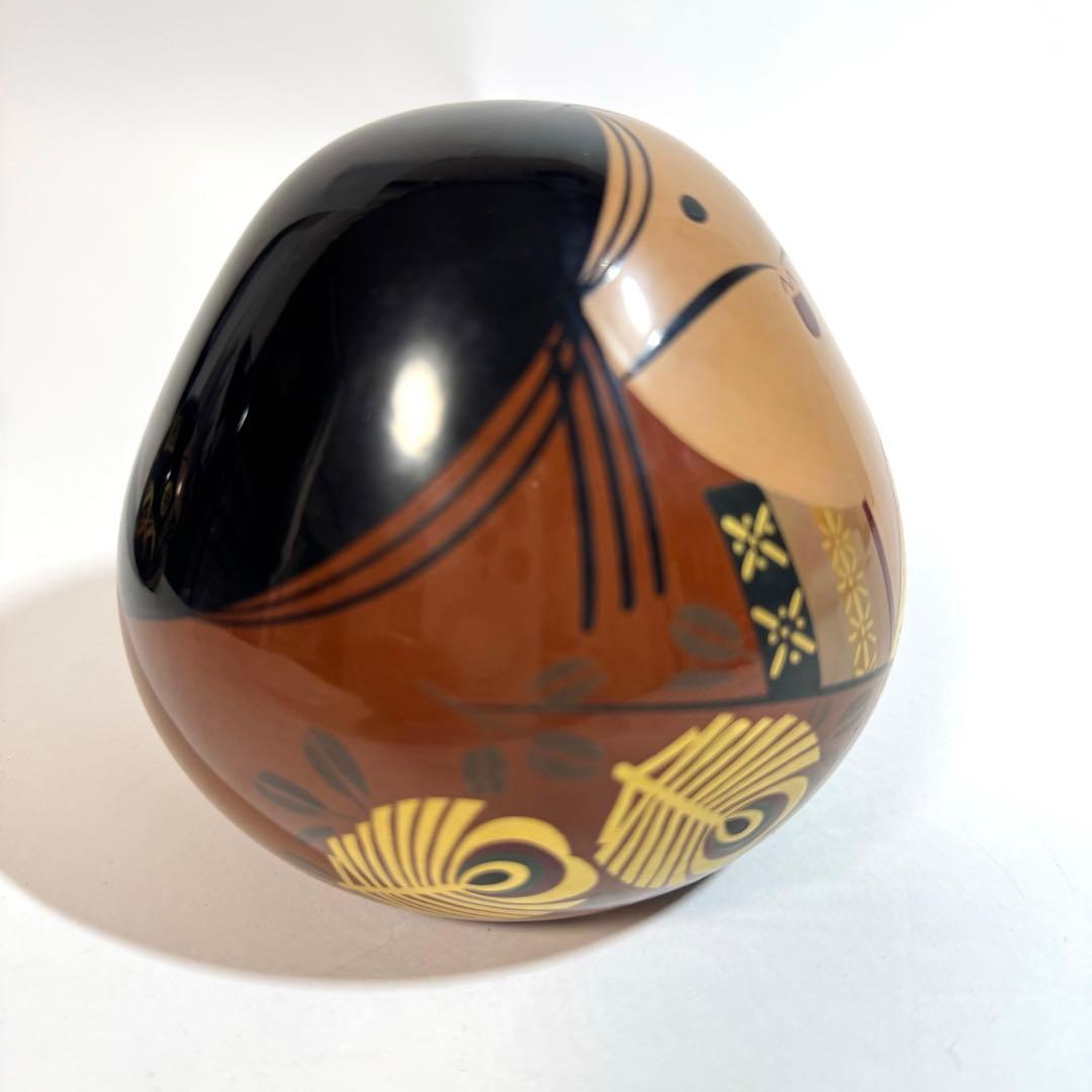 大内人形5点&紀州雛1点 木製漆塗り台付