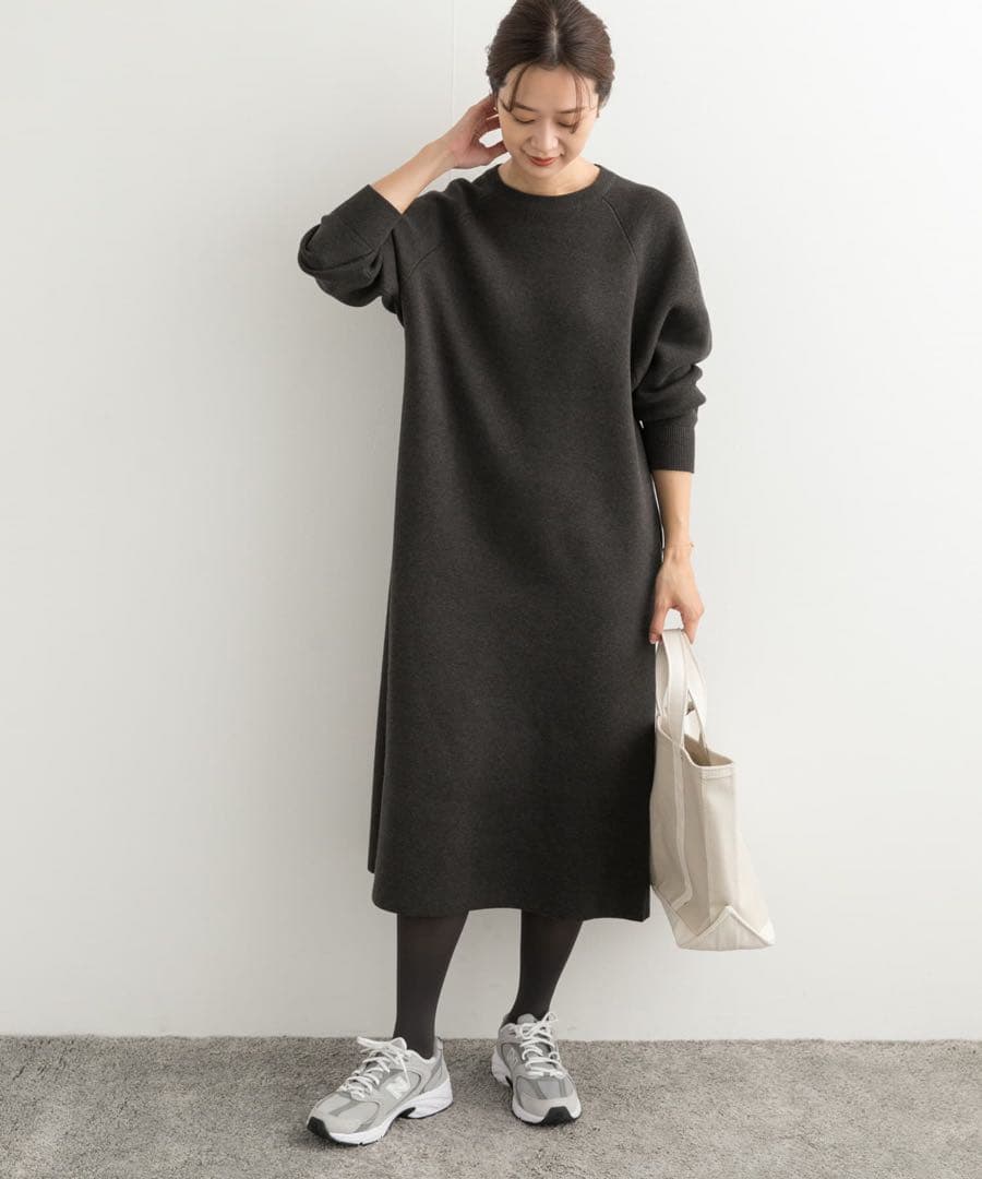 ★新品未使用タグ付き★UR DOORS＊スウェットライクニットワンピース