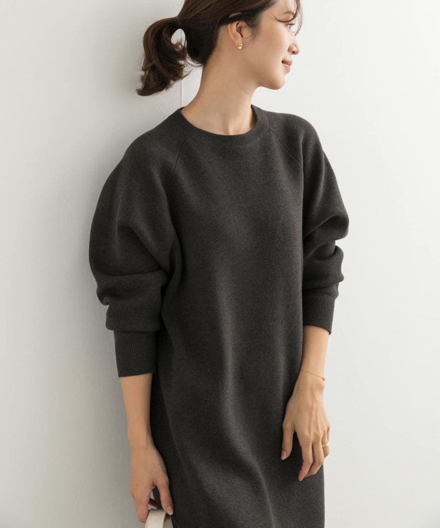 ★新品未使用タグ付き★UR DOORS＊スウェットライクニットワンピース