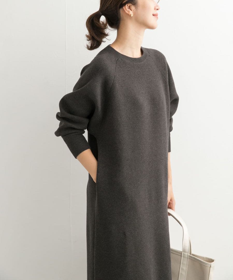 ★新品未使用タグ付き★UR DOORS＊スウェットライクニットワンピース