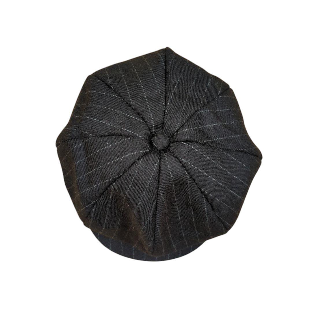 美品 GANGSTERVILLE ウール ストライプ キャスケット ブラック M