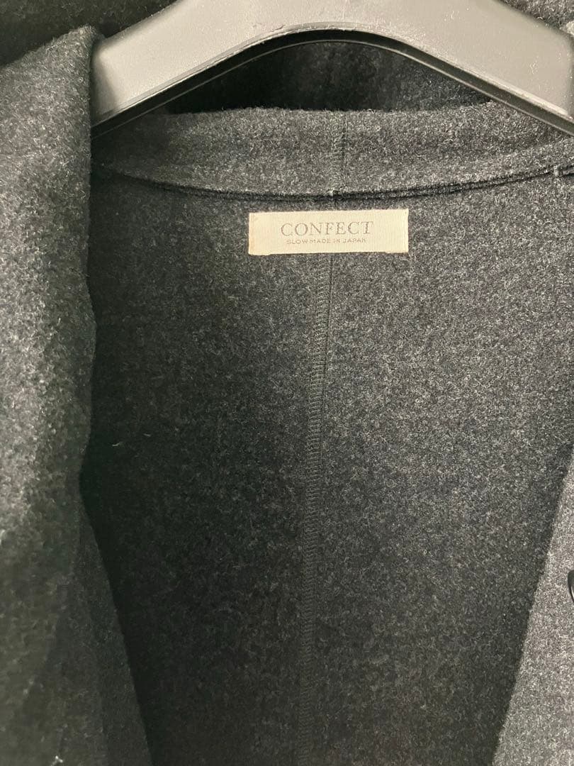 CONFECT ウールカシミヤ フリース フーデットコート