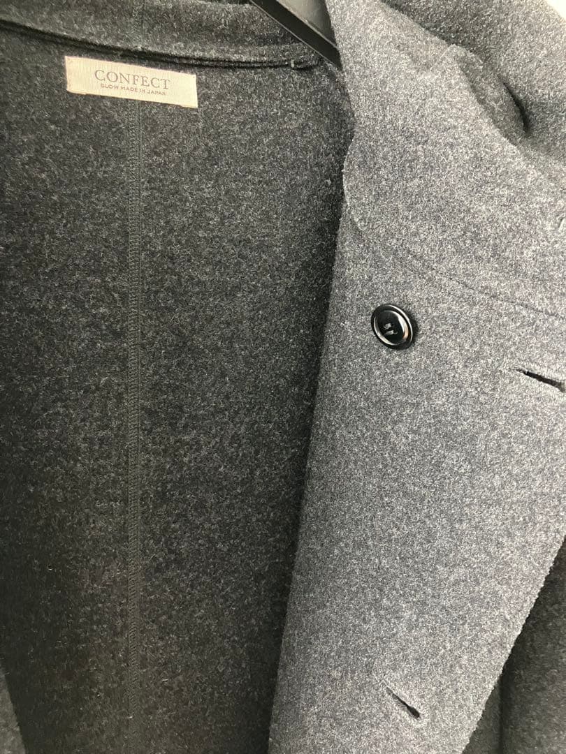 CONFECT ウールカシミヤ フリース フーデットコート