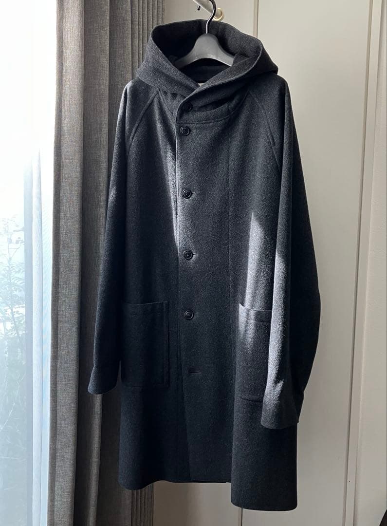 CONFECT ウールカシミヤ フリース フーデットコート