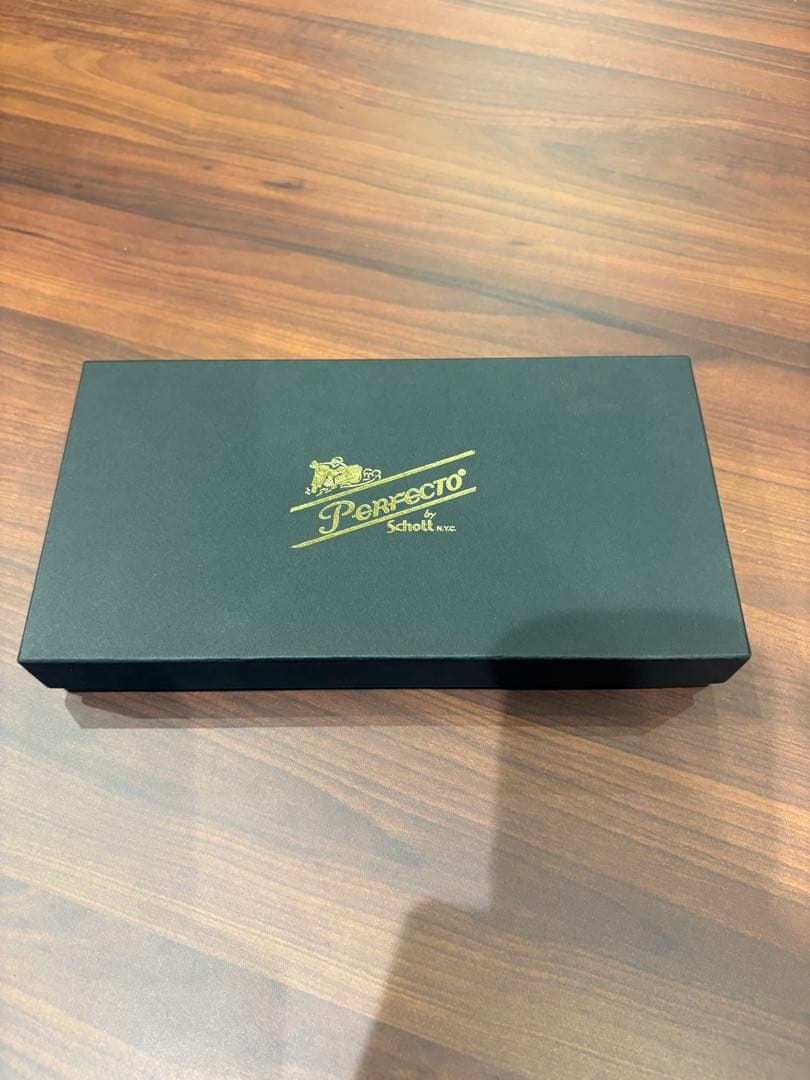 け Sch￼ott ブラウンレザー ウォレットチェーン