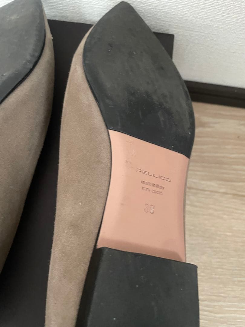 PELLICO ビジュー付きフラットシューズ グレー