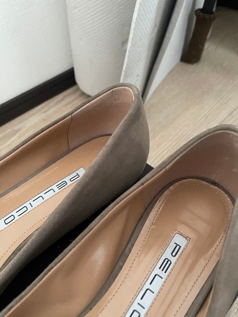 PELLICO ビジュー付きフラットシューズ グレー