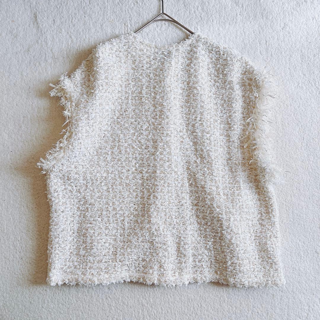 【美品】定価3.3万 ユナイテッドアローズ ファンシーツイード ニット ベスト