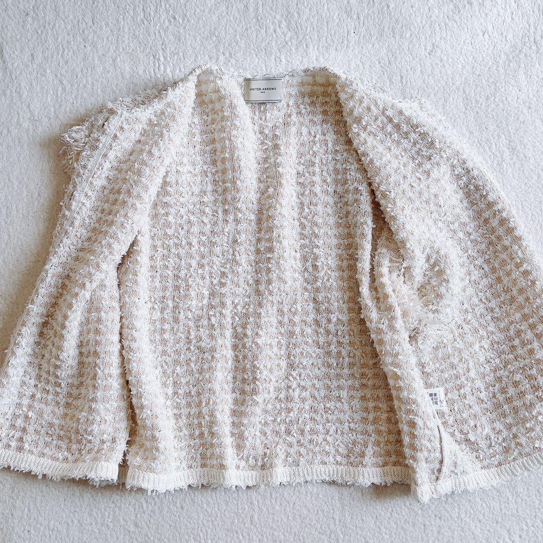 【美品】定価3.3万 ユナイテッドアローズ ファンシーツイード ニット ベスト