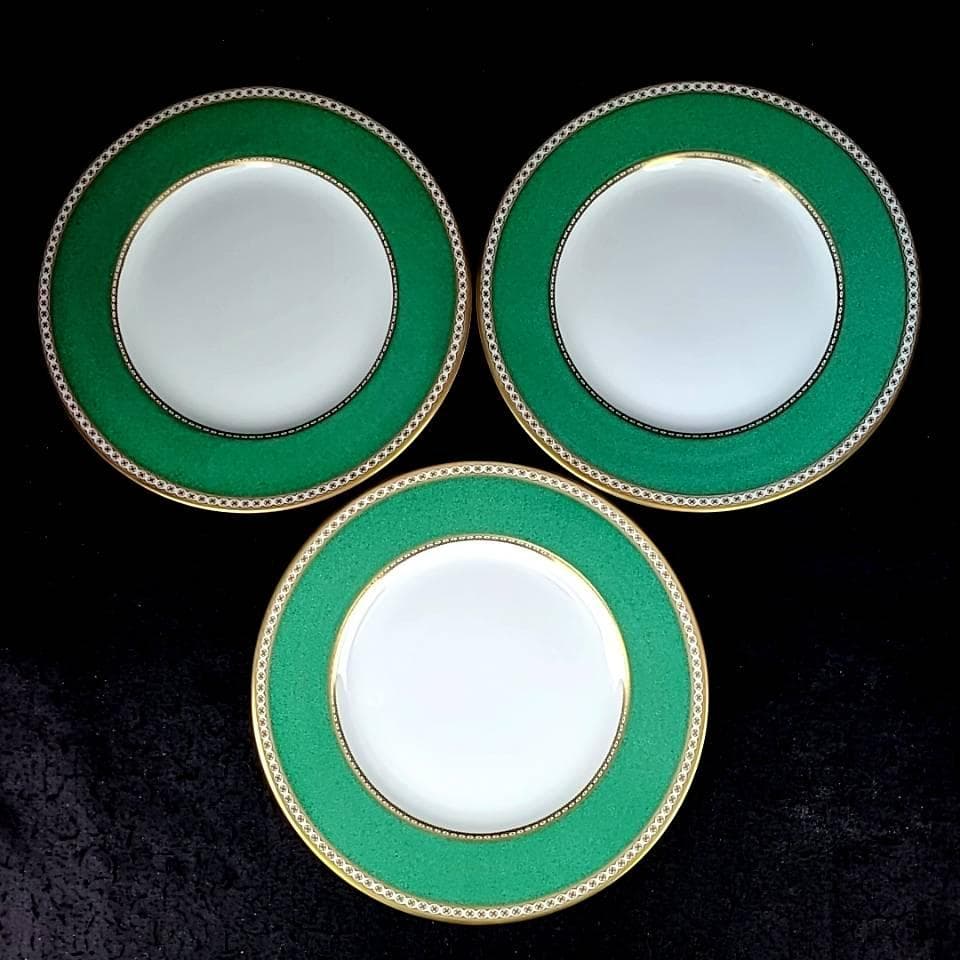 ◎美品◎ウェッジウッド　ユーランダー　パウダー　グリーン　プレート 大皿　2枚