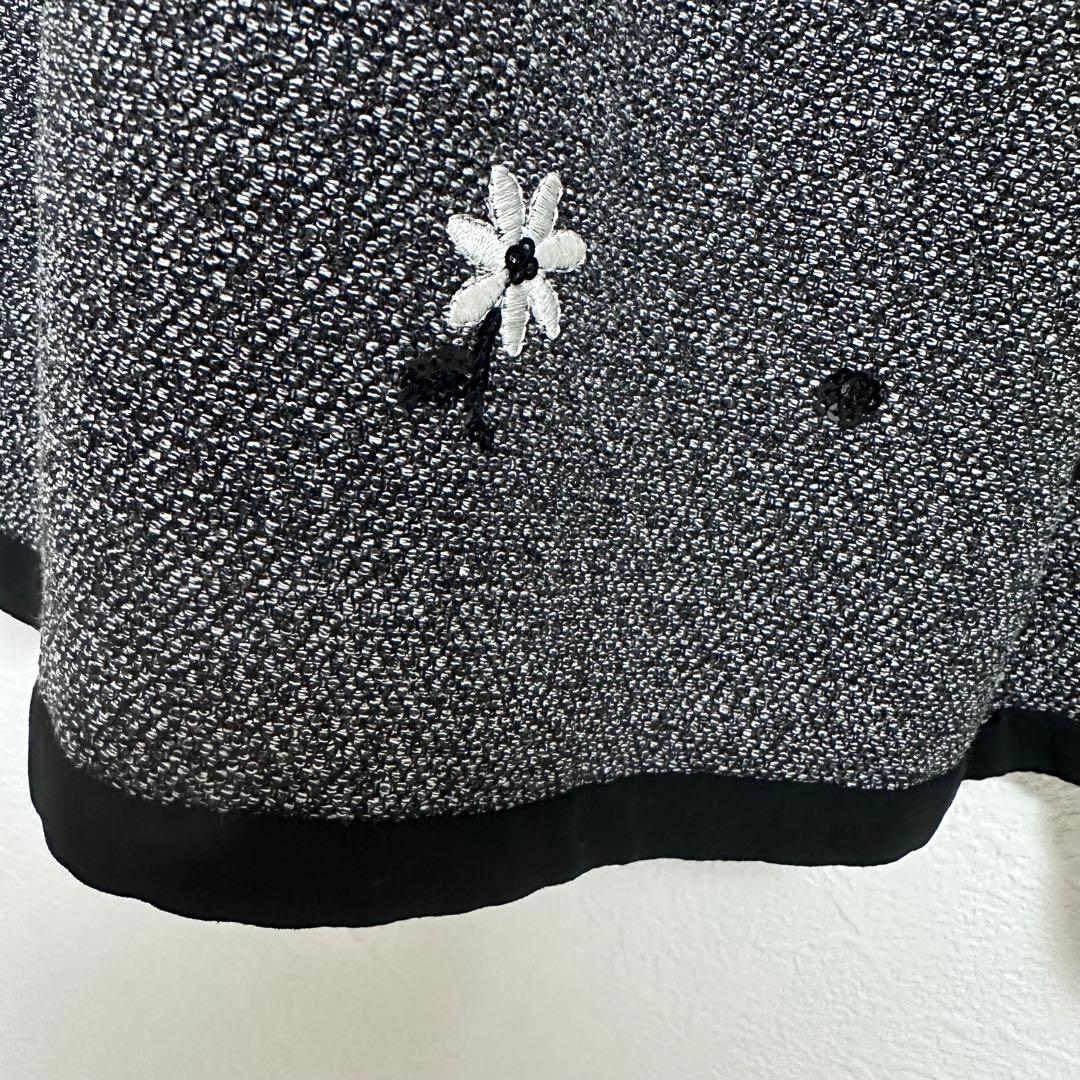 【美品】エムズグレイシー38　スーツ　花刺繍スパンコール　セレモニー