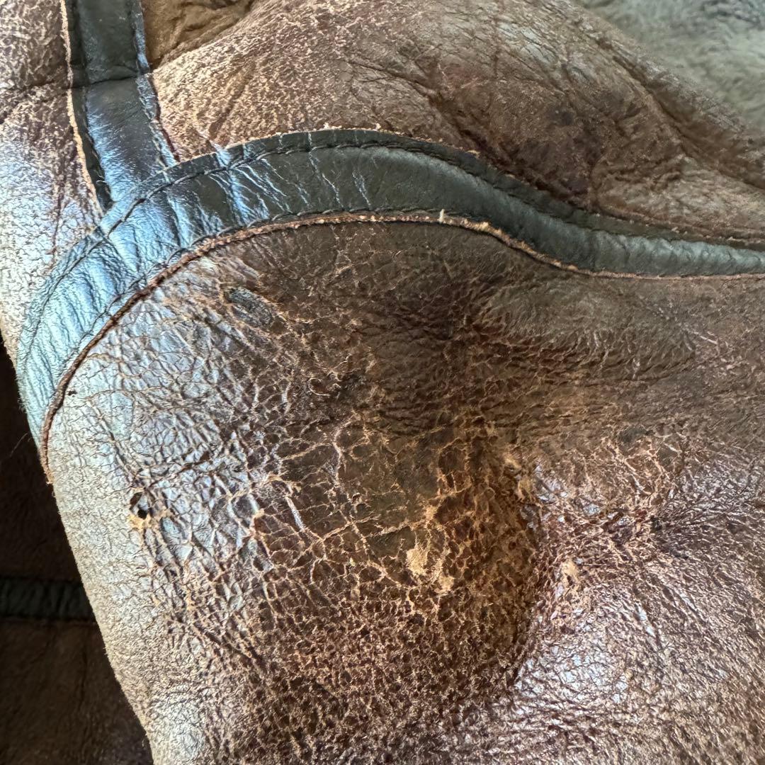 ジャグオさま 羊革 B-3 フライトジャケット リアルムートン Mサイズ