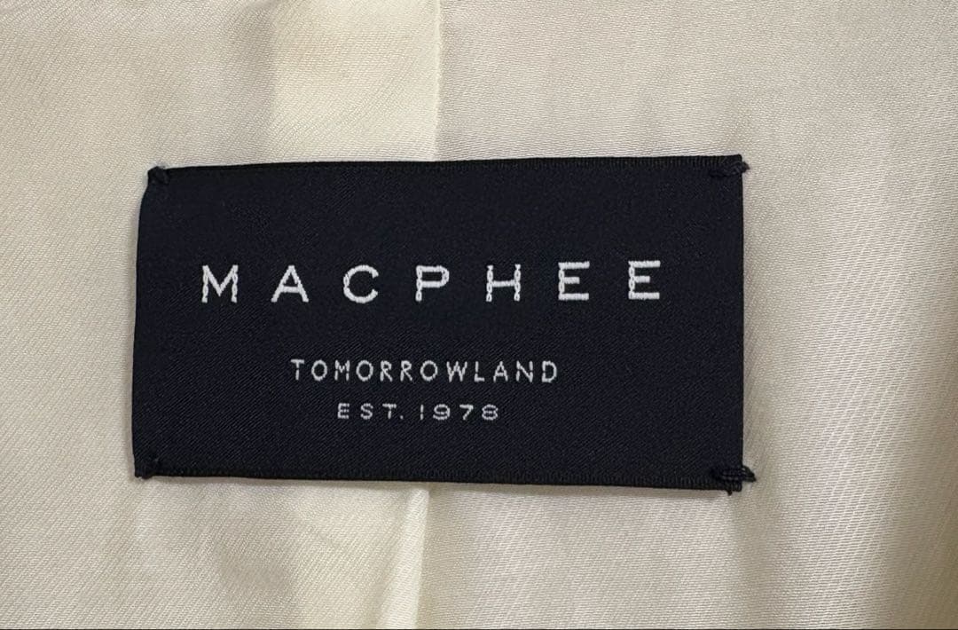 TOMORROW LAND MACPHEE カシミヤ混ベルト付きコート