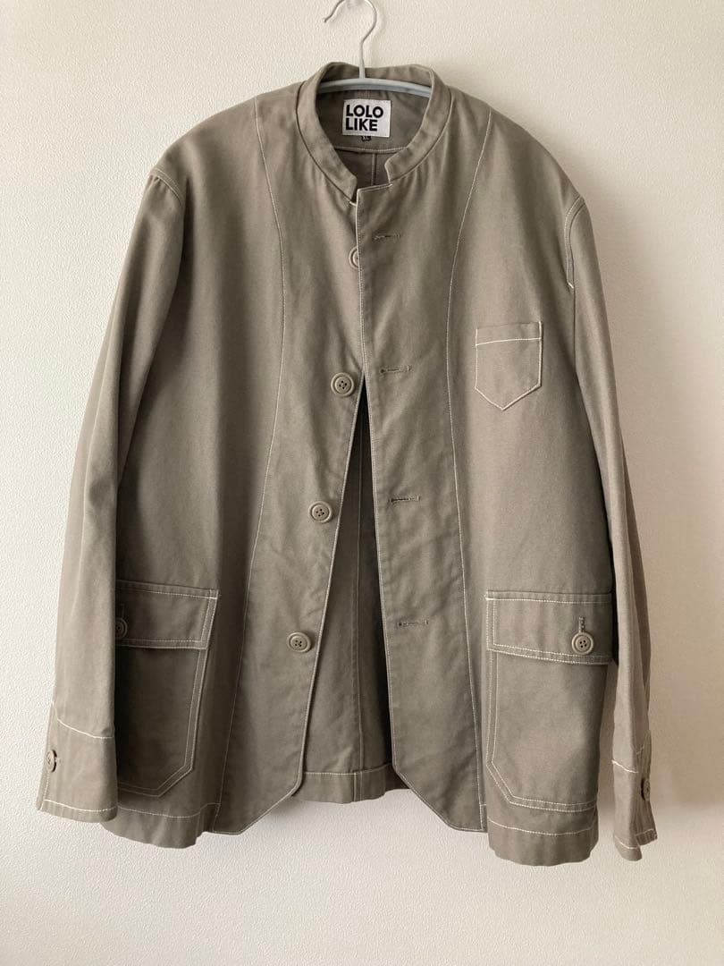 【LOLOLIKE /美品】ノーカラージャケット ボアベスト取り外し可付