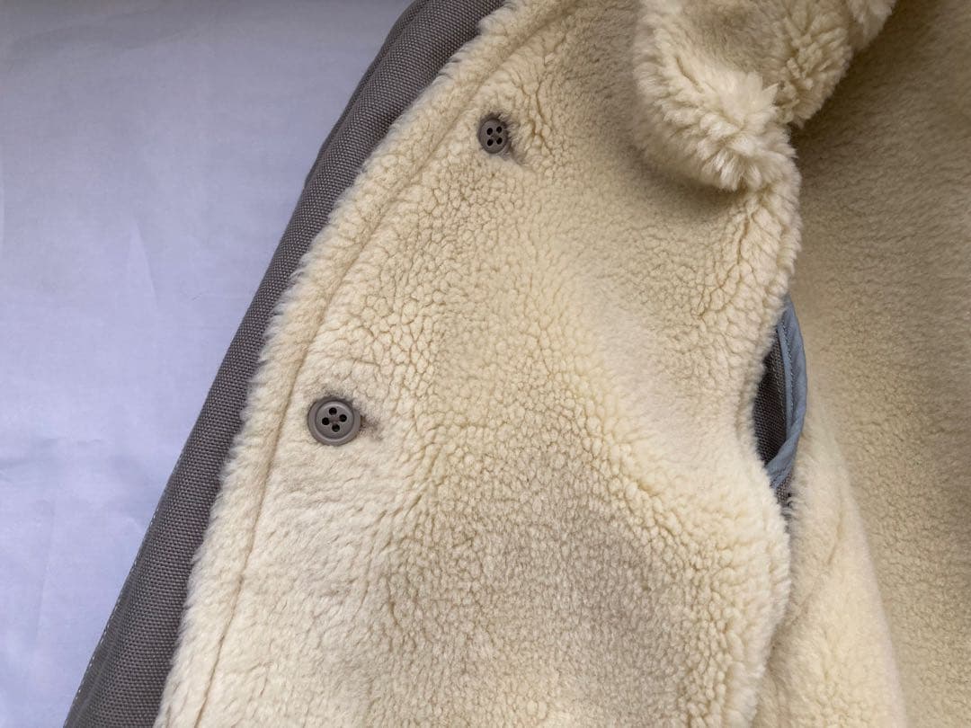 【LOLOLIKE /美品】ノーカラージャケット ボアベスト取り外し可付