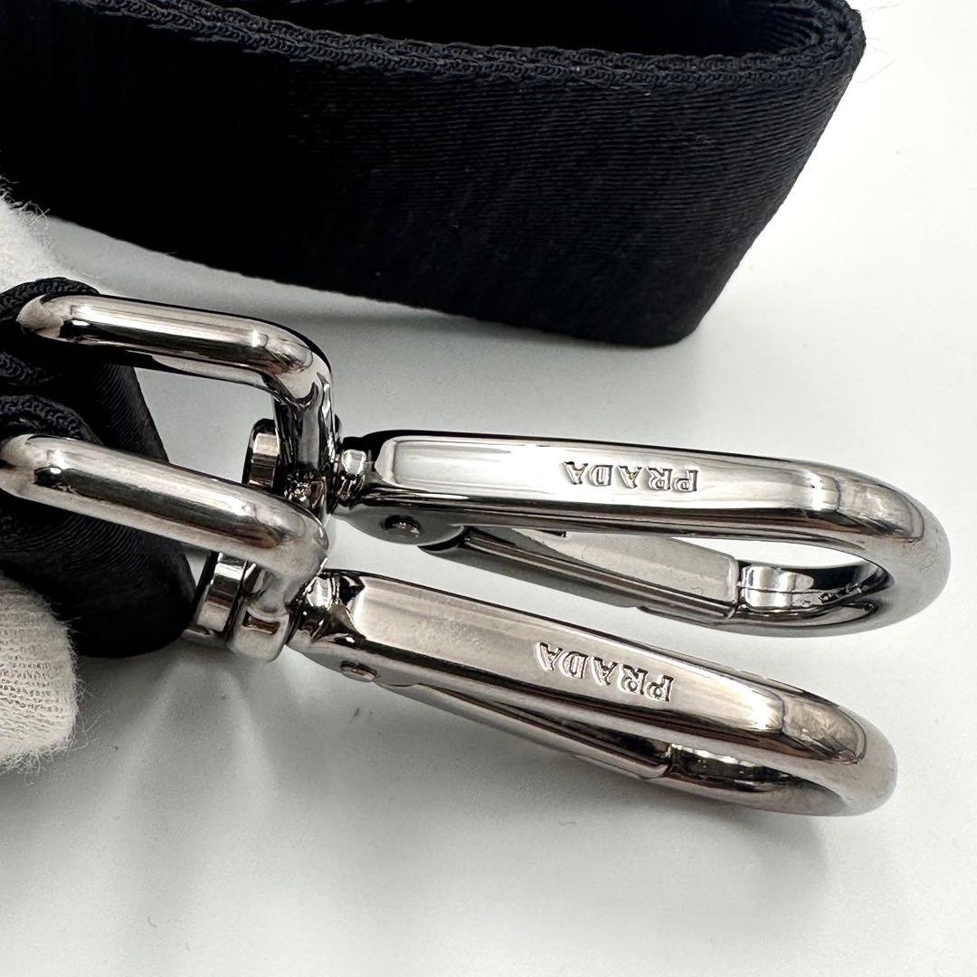近年ロゴ✨PRADA ショルダーストラップ 単品 紐 ST バッグ 斜め掛け 黒
