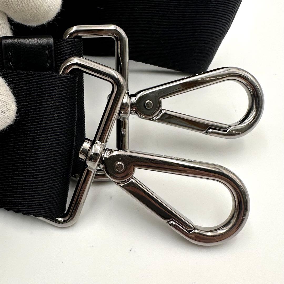 近年ロゴ✨PRADA ショルダーストラップ 単品 紐 ST バッグ 斜め掛け 黒